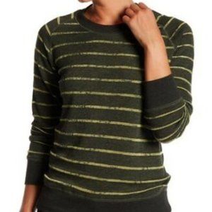 IRO Green and Yellow Striped Crew Neck Sweater